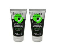 Kapetil Colour Black Gel Riflessante Modellante per Capelli Grigi, 5.07 Fl.Oz., 2 Pezzi