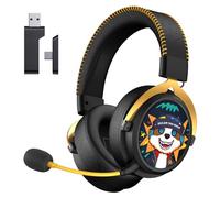 KAPEYDESI Cuffie Gaming Wireless per PS5/PC/Switch, Trasmettitore Type-C & Type-A, Microfono a Cancellazione del Rumore, Bluetooth 5.3, Stereo