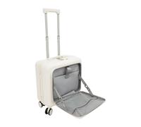 KAPIPALA Valigia da viaggio da 18 pollici, custodia rigida con scomparto per laptop, porta USB, apertura 180°, scomparto frontale e porta bevande, trolley leggero per uomini d'affari e viaggi brevi