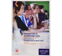 KAPLAN PUBLISHING FOUNDATIONS IN AUDIT (INT/UK) - STUDY TEXT (Tascabile)