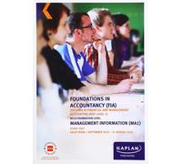KAPLAN PUBLISHING MANAGEMENT INFORMATION - STUDY TEXT (Tascabile)