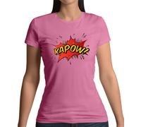 Kapow Word Art - T-Shirt - Fumetto - Fumetti - Pop Supereroe Grafico