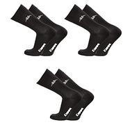 Kappa 3 Paia Calzino Corto in Filo di Scozia Unisex (39/41, nero)