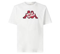 Kappa - T-Shirt Sport da Uomo in Jersey con Girocollo, Maniche Corte, Regular Fit e Grafica Stampata sul Petto, Ideale per Il Tempo Libero, Verde, Taglia M