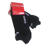 kappa.. 6/12 paia calzini, calzini fantasmini invisibili,calzini sneakers in cotone,modello unisex, vari assortimenti. (36-38, nero.)