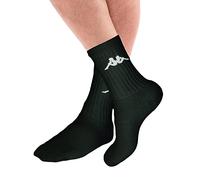 Kappa 6 Paia Calze Calzini Tennis in Spugna In Cotone Ring MOD. K002 (42/44, Nero)