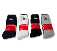 Kappa 6 Paia Calze Calzini Tennis in Spugna In Cotone Ring MOD. K002 (36/38, Nero)