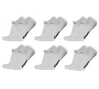 Kappa 6 paia calzini, calzini fantasmini invisibili,calzini sneakers in cotone,modello unisex, vari assortimenti. (36-38, 6 paia bianco)