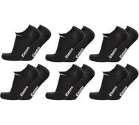 Kappa 6 paia calzini fantasmini invisibili sneakers in cotone modello unisex vari assortimenti. (IT, Numero, 36, 38, Regular, Regular, Nero.)