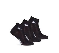 Kappa CONF. 6 PAIA CALZINO CORTO ALLA CAVIGLIA UNISEX - art. K004 in cotone, Nero, 45/47