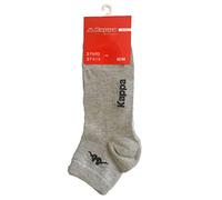 Kappa CONF. 6 PAIA CALZINO CORTO ALLA CAVIGLIA UNISEX - art. K004 in cotone. Disponibile nei colori Bianco, Nero, Blu e Grigio (45/47, Grigio)