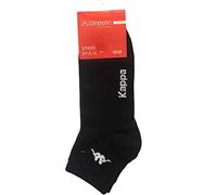 Kappa Calzino corto alla caviglia K004 – 6 paia in cotone unisex – Nero 45/47