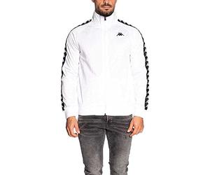 Kappa Anniston Slim 222 Banda Jkt Gilet, Bianco-Nero, S Uomo