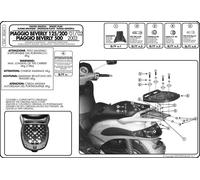 KAPPA Attacco Per Piastra Baulet Monolock Per Piaggio Beverly Tourer 400 2008-10