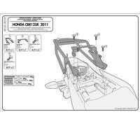 KR1103 - Attacco Posteriore Bauletto Kappa MONOLOCK HONDA CBR 125 R (11-17)