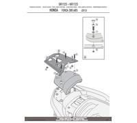 KAPPA Attacco Per Piastra Bauletto Monolock Per Honda Forza 300 ABS 2013-2017