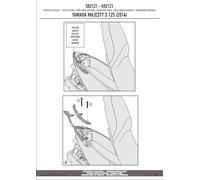 KR2121 - Attacco Posteriore Bauletto Kappa MONOLOCK YAMAHA MAJESTY S 125 (14-17)