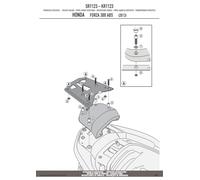 KAPPA Attacco + Piastra Bauletto Monokey Per Honda Forza 300 ABS 2013-2017