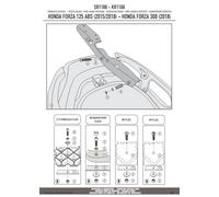 KR1166 - Attacco Posteriore Bauletto Kappa MK/ML HONDA ADV 350 (22-23)