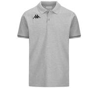 Kappa polo maniche corte da uomo in cotone grigio da fitness | Kappa L