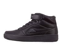 Kappa Bash Mid Sneaker a collo alto Unisex - Adulto, Nero (black/grey), 43 EU