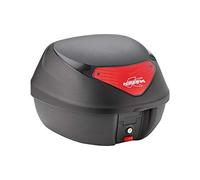 K29N - Kappa Bauletto Monolock Nero goffrato con catadiottri rossi 29 lt.