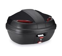 K47NN - Kappa Bauletto Monolock Nero goffrato con catadiottri rossi 47 lt.