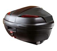 K47N - Kappa Bauletto Monolock Nero goffrato con catadiottri rossi 47 lt.