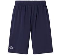 Kappa - Bermuda da Uomo in Jersey con Tasche Laterali, Regular Fit e Logo Omini Ricamato a Contrasto, Colore Blu, Taglia XL