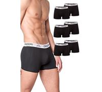 Kappa Boxer Aderenti, Confezione da 6 Pezzi, in Cotone, antistrappo e Traspiranti, in Confezione Risparmio Come Biancheria Intima Sportiva, Colore Nero con Vita Bianca, Nero con Cintura Bianca, L