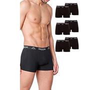 Kappa Boxer Vinesta Uomo 6 Pezzi I Set di Mutande Uomo Attillate in Cotone Elasticizzato I Boxer Nero con Fondo Nero I Taglia XL I Intimo Uomo di qualità I Mutande Boxer Uomo I Caviale