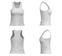 Kappa - Canotta Canottiera, Donna, Bianco, Cotone, Sportivo. Logo Ibenny, Taglia: M