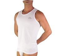 Kappa - Canotta Uomo K1325 Spalla Larga in Cotone (Bianco, M)