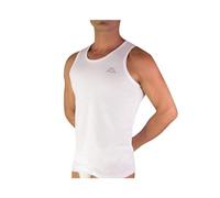 Kappa - Canotta Uomo K1325 Spalla Larga in Cotone (Bianco, M)