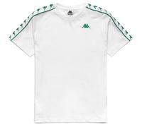 Kappa Coen Slim 222 Fascia Tee Maglietta tecnica comoda ed elegante, colore bianco e verde tee, taglia S