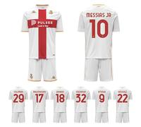 Kappa Completo Bambino 2a Maglia Gara AWAY Ufficiale Genoa FC 2025/26 Personalizzabile Vitinha Colombo Ekuban Messias Jr (IT, Età, 6 anni, Regular, Bianco)