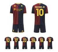 Kappa Completo Bambino Maglia Gara Home Ufficiale Genoa FC 2025/26 Personalizzabile Colombo Ekuban Vitinha Messias Jr (IT, età, 6 Anni, Regular, Rosso Blu)