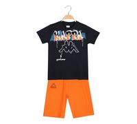 Kappa Completo corto 2 pezzi da bambino in cotone con t-shirt e bermuda - blu sc
