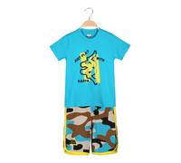 Kappa Completo corto da bambino in cotone con t-shirt e bermuda mimetici - turch