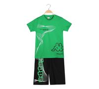 Kappa Completo corto da ragazzo in cotone con t-shirt e bermuda - verde