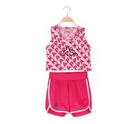 Kappa Completo smanicato da ragazza in cotone con canotta cropped e shorts - fuc
