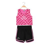 Kappa Completo smanicato da ragazza in cotone con canotta cropped e shorts - ros