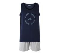 Kappa Completo smanicato da uomo in cotone con logo - blu scuro