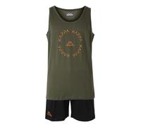 Kappa Completo smanicato da uomo in cotone con logo - militare