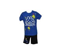 Kappa Completo T-Shirt e Pantaloncino in Cotone - Completo Ragazzo e Ragazza - Tuta Estiva - Completo Estivo Corto (K0115 Royal, 3 Anni)