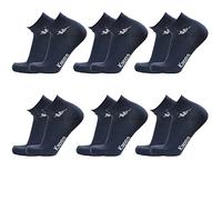 Kappa, 6 paia di mini calza fantasmino altezza caviglia in cotone elasticizzato. Blu 45/47
