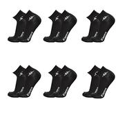 Kappa CONF. 6 PAIA CALZINO CORTO ALLA CAVIGLIA UNISEX - art. K004 in cotone, Nero, 45/47