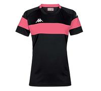 Kappa DARETA T-Shirt, Nero/Rosa, L Donna