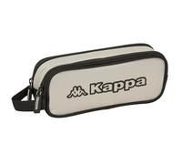 KAPPA GREY - Astuccio doppio per bambini, ideale per scuola e ragazzi, comodo e versatile, qualità e resistenza, 21 x 6 x 8 cm