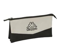 KAPPA GREY - Astuccio triplo, astuccio per bambini, ideale per bambini in età scolastica, comodo e versatile, qualità e resistenza, 22 x 3 x 12 cm
